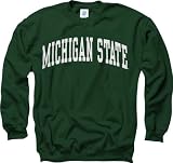 Michigan State Spartans Green Arch Crewneck Sweatshirt