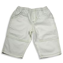 Charlie Rocket - Newborn Boys Pants, White (Size 6Months)