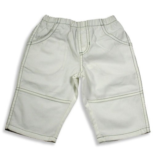 Charlie Rocket - Newborn Boys Pants, White (Size 6Months)