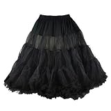 Hell Bunny Petticoat SWING LONG black/black