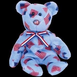 Amazon.com: TY Beanie Baby - UNION the Bear (w/ USA Flag