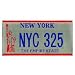 NEW YORK THE EMPIRE STATE LICENSE PLATE BELT BUCKLE
