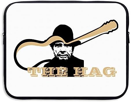 Country Music Merle Haggard The Hag Clipart Neoprene Notebook Sleeve Black For 13" Or 15" Laptop