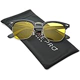 Polarized Clubmaster Classic Half Frame Semi-Rimless Rimmed Sunglasses