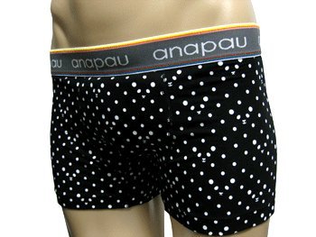(アナパウ)anapau パンダドット/ブラック ユニセックスボクサーパンツ