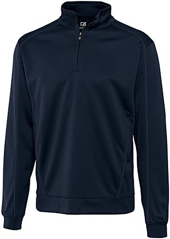 Cutter & Buck MCK08861 Men's CB DryTec Edge Half Zip Solid Navy Blue 3XL