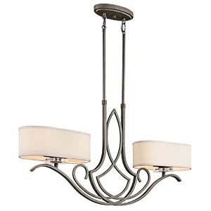 Leighton Pool Table Island Light in Olde Bronze by Kichler