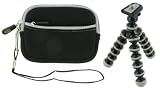 Neoprene Sleeve Case (Black) and Premium Tripod for Casio Exilim EX-Z1050 10.1MP Digital Camera Pink