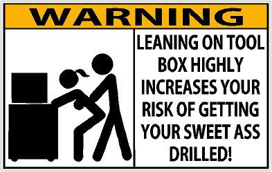 Warning Tool Box Decal
