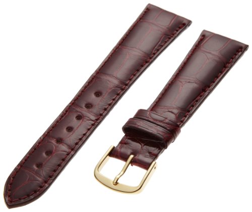 Hadley-Roma Men's MS2007RC-200 20-mm Burgundy Genuine Alligator Leather Watch Strap