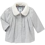 GYMBOREE(ジンボリー) ファーカラーコート ヘザーグレー アウターコート 6～12ヶ月【並行輸入】