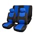 FH-FB050112 Flat Cloth Car Seat Covers Blue / Black Color
