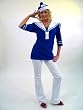 Matrosenbluse und Kragen Marine Kost�m Karneval Gr. L