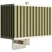 Taupe Stripes Rectangular Giclee Shade Wall Sconce