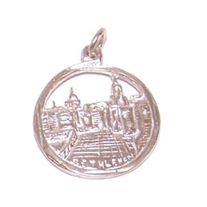 Bethlehem Nativity Church silver pendant - Sterling Silver ( 2 cm OR 0.8 inches )