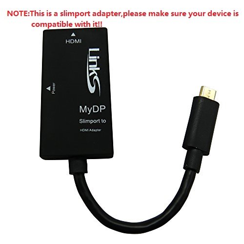 LinkS Slimport MyDP Micro USB to HDMI HDTV Adapter For Google Nexus 4 5 7 LG optimus G pro Fujitsu Arrows Tab ASUS Padfone infinity