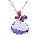 Carnevale Sterling Silver Butterfly Made with Swarovski Elements Pendant Necklace, 18 41JKuEPzJpL. SL160 Carnevale Sterling Silver Butterfly Made with Swarovski Elements Pendant Necklace, 18