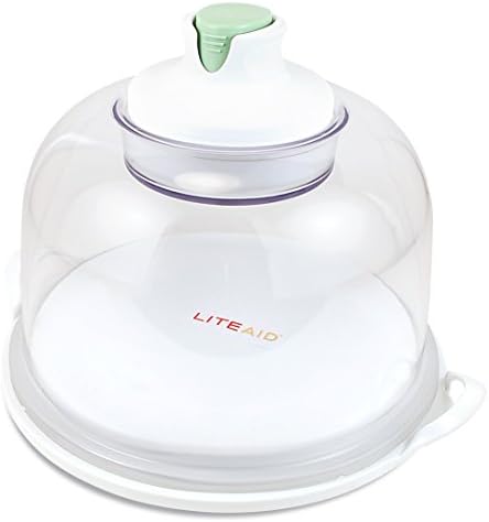 Liteaid LA-117L65 Electronic Vacuum Storage Jar, 6.5-Liter, White/Green