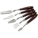 Marrywindix 5pcs Stainless Steel Spatula Palette Knife Painting Mixing Scraper Set Pack of 5