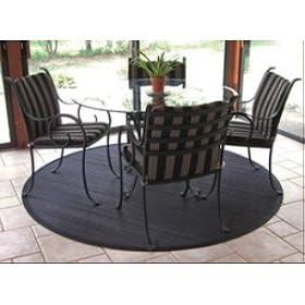 Anji Mountain Bamboo Rug Co. Villager Ebony Bamboo Rug 7' Round by Anji Mountain