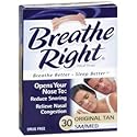 Breathe Right Nasal Strips, Small/Medium, Tan, 30-Count Boxes (Pack of 2)