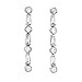 C.Z. And Baguette Long Rhodium (.925) Sterling title=