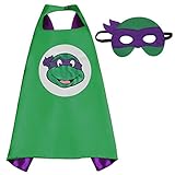 (TMNT (purple)) ROXX Superhero Superman Kids Girl And Boy Cape and Mask Costume for Child