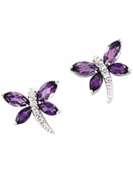 Amethyst & Diamond Earrings