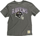 Baltimore Ravens Button Hook Slimmer Fit Retro T Shirt By Reebok (XXL=50)