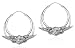 Harley-Davidson® Women's Bar & Shield Wings Hoop Silver Earrings