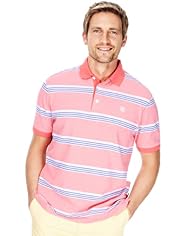 Blue Harbour Pure Cotton Triple Striped Polo Shirt