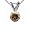 1/2 CT Chocolate Champagne Diamond Solitaire Pendant 14K White Gold