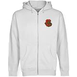 NCAA Cornell Big Red White Logo Applique Midweight Full Zip Hoody