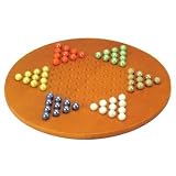 15 Jumbo Chinese Checkers Set with Marble Pieces by CHH