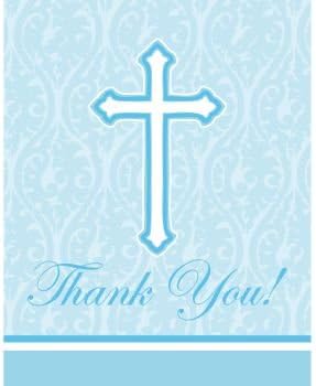 Faith Blue Thank You Cards 8 Per Pack