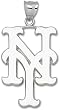 New York Mets "Ny" Giant Charm/Pendant -14K/10K, Stainless Steel or Gold Plated