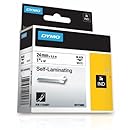 DYMO RhinoPRO Adhesive Self-Laminating Thermal Label Tape, 1-inch, 18-foot Cassette, White (1734821)