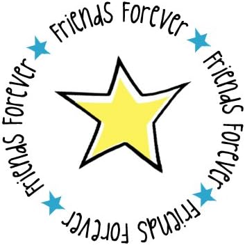 SweetTats Customizable Friends Forever Starry Wrist Temporary Tattoo Pack - 6 Precut Tattoos Per Pack