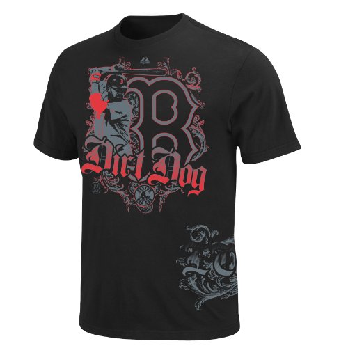 MLB Men's Boston Red Sox Kevin Youkilis Signature Series Tee (Black, Large)