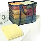 Laundry Micro Mesh Tote Bag Color: Navy (19"x12"x16"