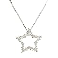 Sterling Silver Cubic Zirconia Star Pendant Necklace
