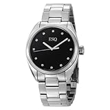ESQ by Movado Men's 7301361 Sport Classic Stainless-Steel with Diamonds Black Round Dial Watch