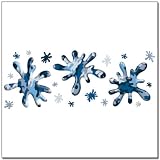 4 Sheets Blue Camouflage Splash Wall Transfer Stickers