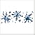Blue Camouflage Splash Wall Transfer Stickers Border