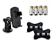 Auto Pearl Premium Quality Combo Of Premium Quality Car Easy One Touch Universal Car Mount Holder. & Car/Bike Tyre Air Alert Valve Cap Set of 4 Pcs.. & Car Vastra Neck Rest Cushion Check Black Set of 2 pcs. RS.1097.00