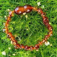 Baltic Amber Child Teething Bracelet - Caramel
