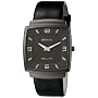 Invicta Men's Slim Collection Square Black Leather Watch #5133