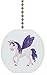 Purple Unicorn Solid Ceramic Fan Pull