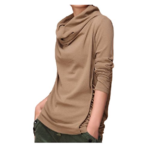 ナナコレクション Nana_Collection 2015 秋 ゆったりネック シャーリング ロンT 無地 シャツ トップス 首回り ドレープ ルーズ サイド ギャザー シンプル カジュアル 女性 Tシャツ カットソー