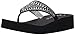 Skechers Cali Women's Vinyassa-Bindu Flip Flop,Black/Silver,8 M US